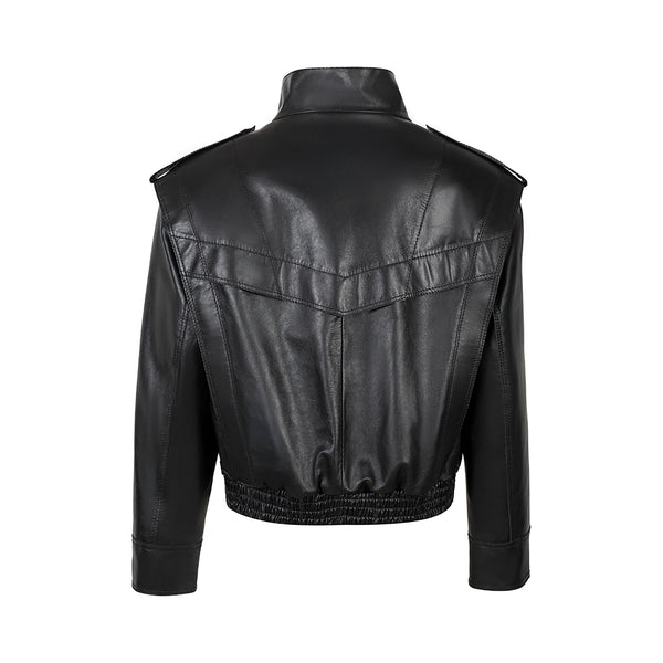 KEINxDESA Unisex Oversize Leather Biker Jacket