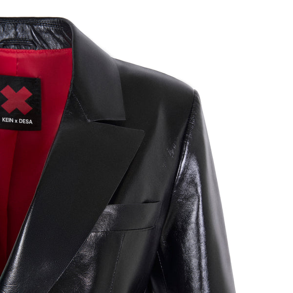 KEINxDESA Women's Leather Blazer