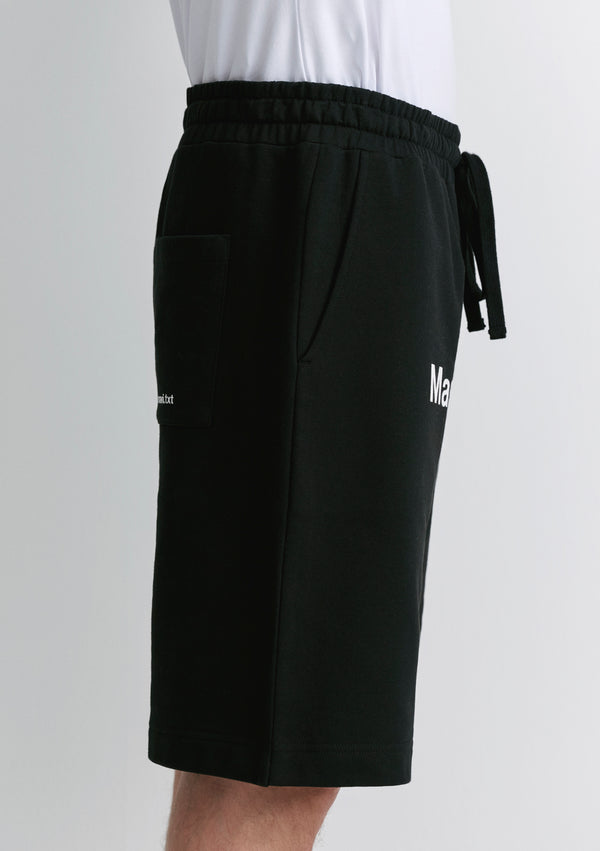 Master Of Nothing Printed Black Shorts