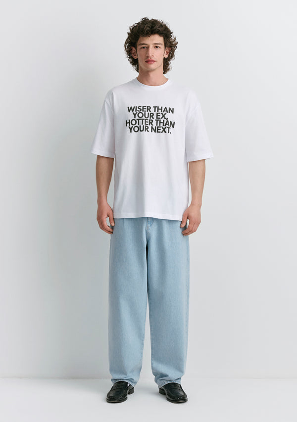 Wiser Than Your Ex Printed White T-Shirt