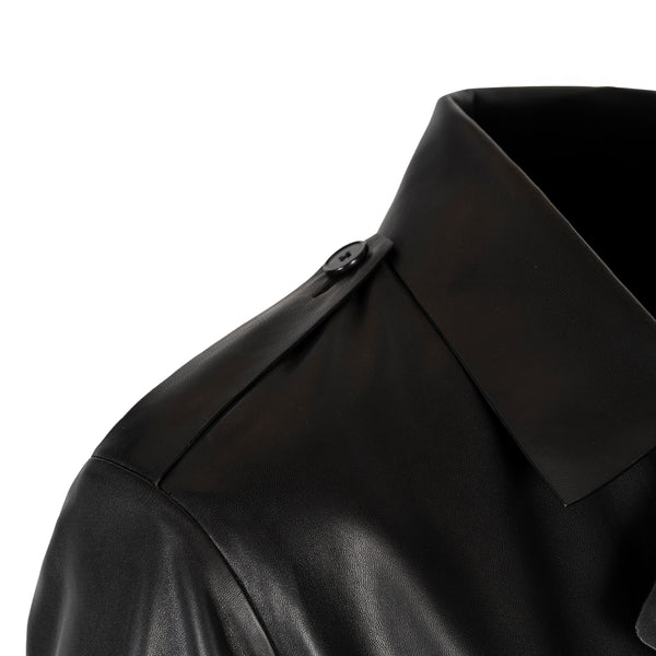 KEINxDESA Unisex Leather Trench Coat