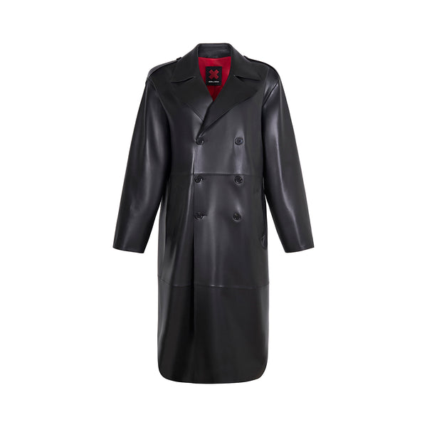 KEINxDESA Unisex Leather Trench Coat