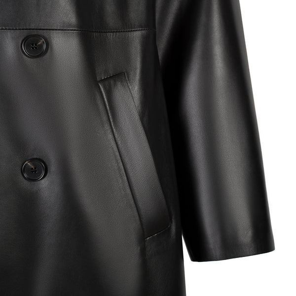 KEINxDESA Unisex Leather Trench Coat