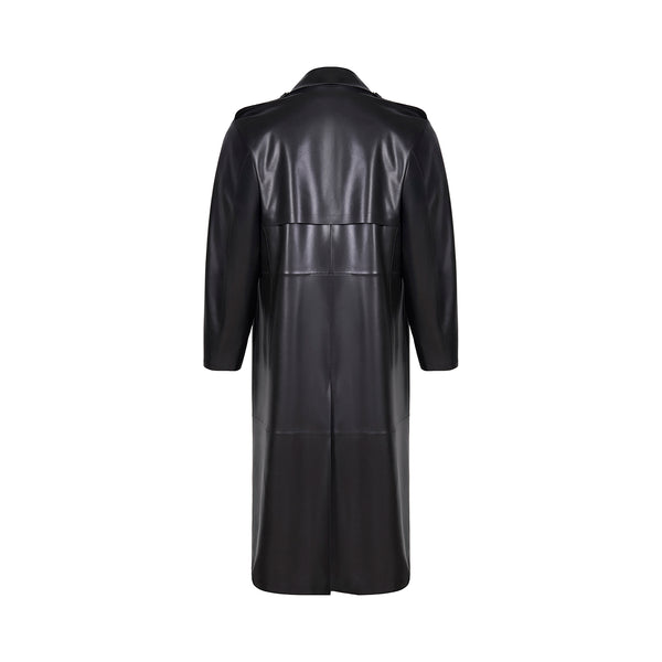 KEINxDESA Unisex Leather Trench Coat