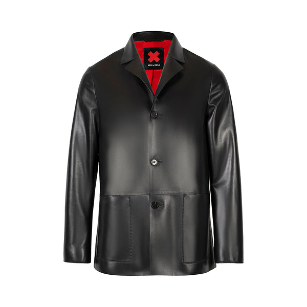 KEINxDESA Men's Leather Blazer